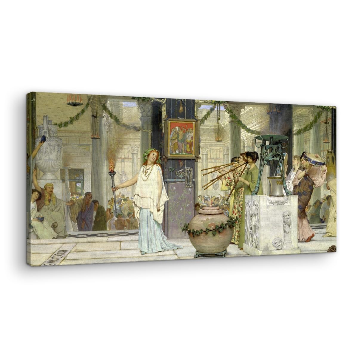Artenor Quadro Alma-Tadema Lawrence Il Festival della Vendemmia, 130 x 65 cm - Made in Italy, Quadri Moderni Soggiorno, Camera da Letto, Cucina, Poster da Parete, Decorazioni Casa