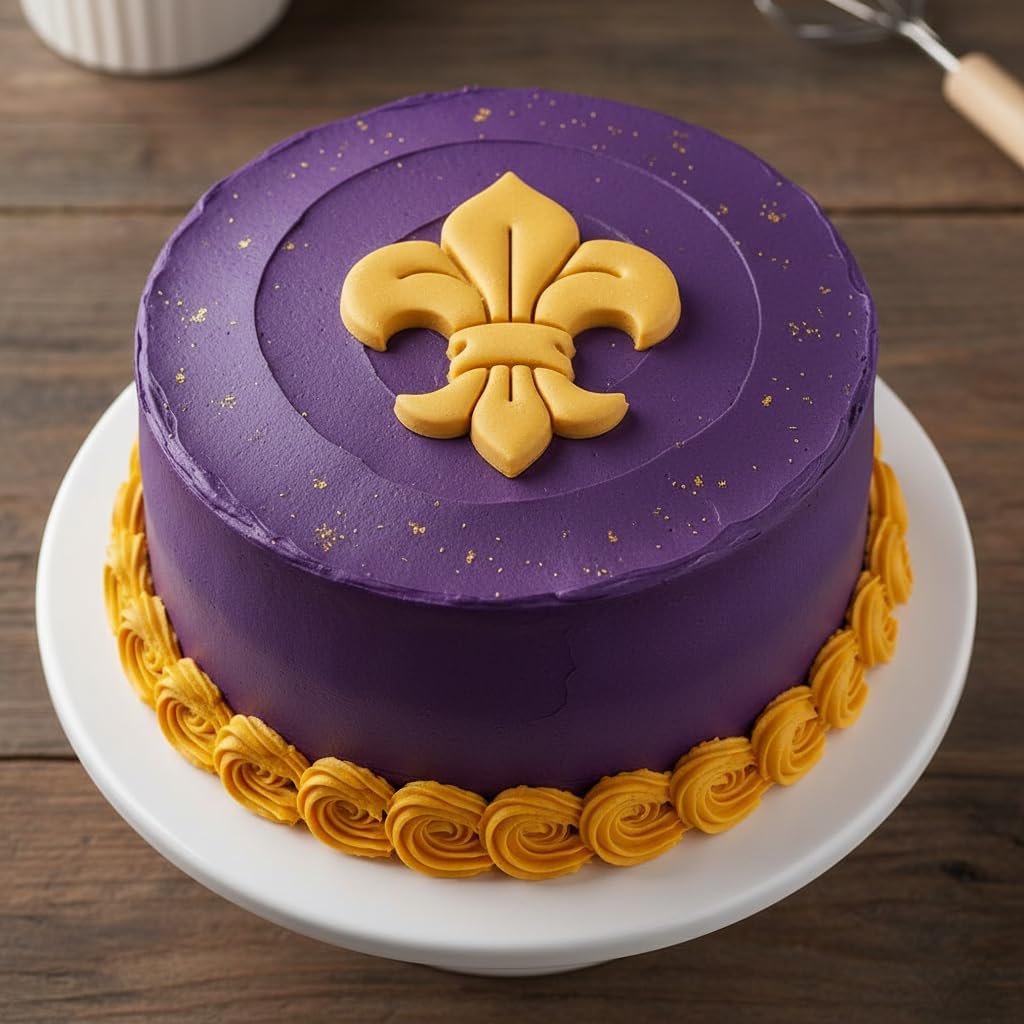 BAKERLOGY Set of 2 Carnival theme Cookie Cutters (Designs: Fleur de lis and Mardi Gras Mask)