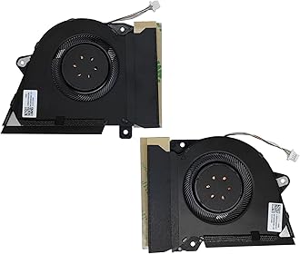 Replacement New Laptop CPU+GPU Cooling Fan for ASUS Rog Zephyrus G14 GA401I GA401IV ‎GA401IH-BR7N2BL Series DFSCK22115181H FMBC DFSCK22105182H FMBB DC12V 1A Fan