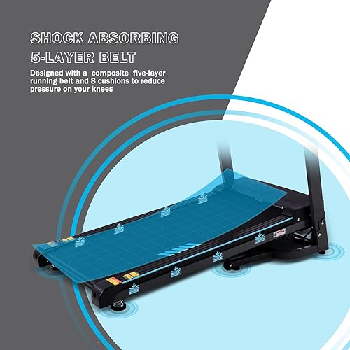 Miniatura 7 de HUAGEED Treadmill with Incline, 300 LBS Running Treadmills for Home with 18" Wider Belt, 0.5-10 MPH Speed, APP, Folding 15% Auto Incline Treadmill