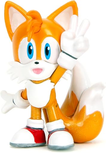 Jada Metalfigs Sonic the Hedgehog 4 Pack Sonic Tail Knuckle Shadow 2.5 Diecast Figure - Wave 1, Ages 8+
