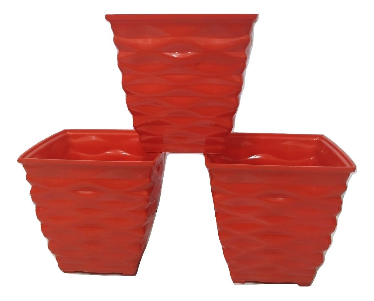Garden Temple Decorative Plastic Flower PotsPack of 3 Amazon.in