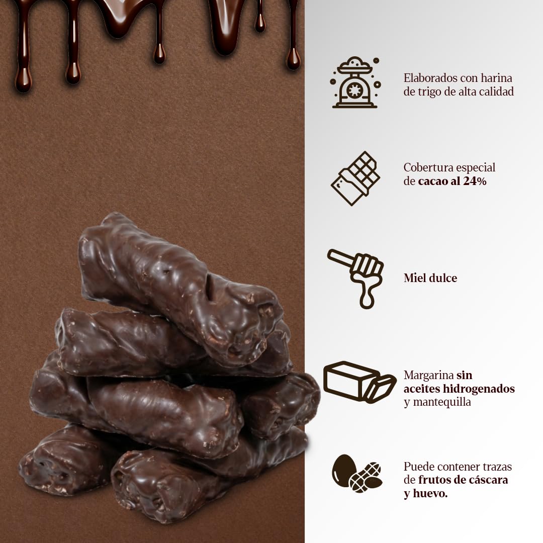 LAPASION - Lazos De Hojaldre Rellenos De Chocolate | Chocolates Crujientes Hojaldrados | Cubierta de Cacao | Postres Artesanos | 2.5 Kg