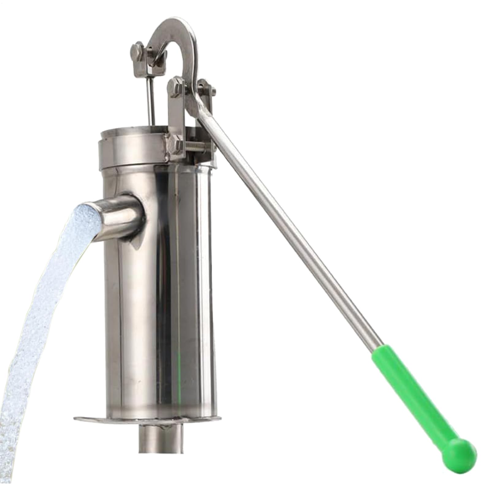 Pompa per pozzo a mano, pompa di trasferimento 'acqua, manuale in acciaio inossidabile, strumento di aspirazione del pozzo, fontana potenziata, peso 1500 g per prato, stagno, irrigazione