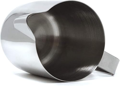 Miniatura 3 de Honbay 1 jarra de acero inoxidable para espumar leche con leche, jarra de café al vapor para expreso, capuchino, leche, crema, café con leche (5