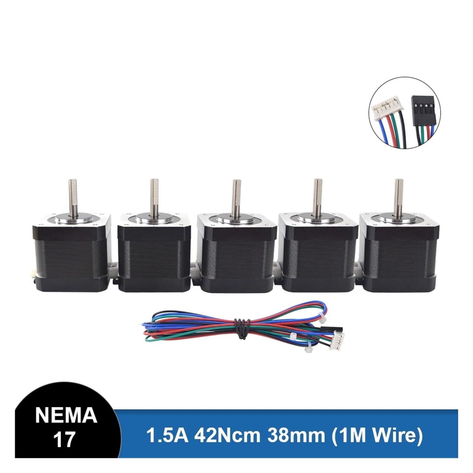 Silnik krokowy 5-17HS15-1504S-X1 Nema17 1,5 A 4-przewodowy kabel 1 m