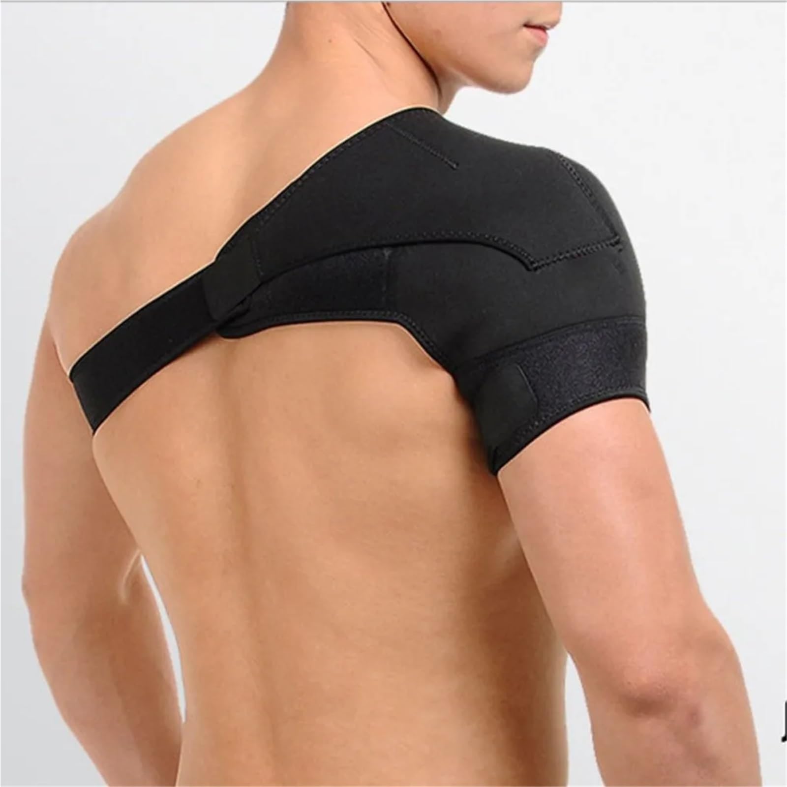 1 pezzo regolabile professionale spallacci spallacci protettori sportivi elastici traspiranti supporto fasce protezione braccio(Left Shoulder)