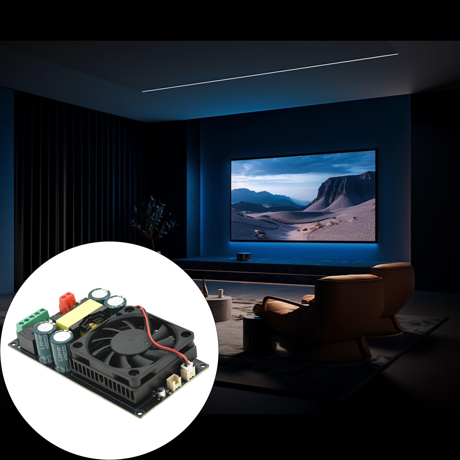 Modulo Amplificatore Potenza Sonora Digitale Compatto da 1000 W con dissipazione del Calore avanzata per sistemi Musicali Modulo potenziatore in Metallo con Suono Chiaro
