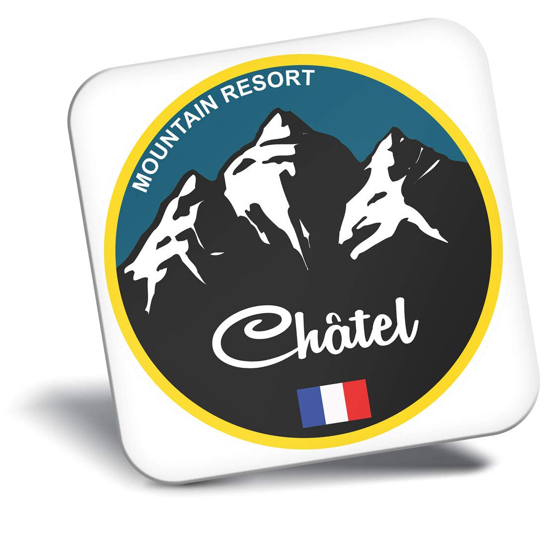 Destination Vinyl Ltd Fridge Magnet - Chatel Ski Snowboard Resort France 5334