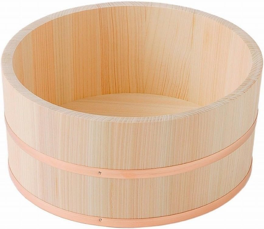 Hinoki Oke Pure Wood Bathtub Medium Bucket DIA 210mm