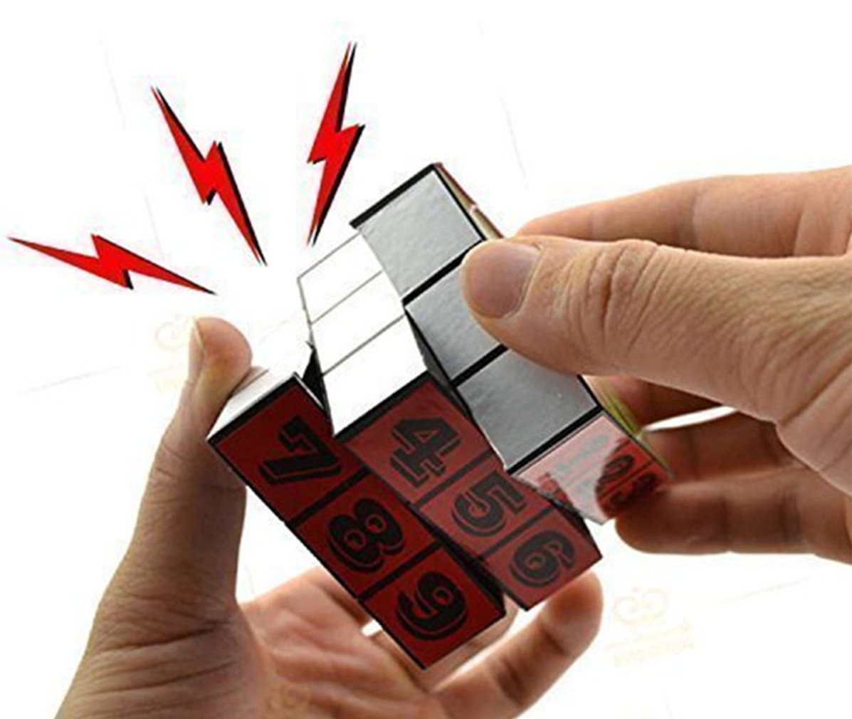 Safety Rubik's Cube Electric Shock Prank Toy Funny Novelty Shocking Joke Prank Trick Gag Toy Party April Fool's Day Gift