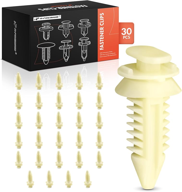 Clips e grampos de acabamento do painel da porta A-Premium para Chevrolet e GMC – Kit com 30 unidades