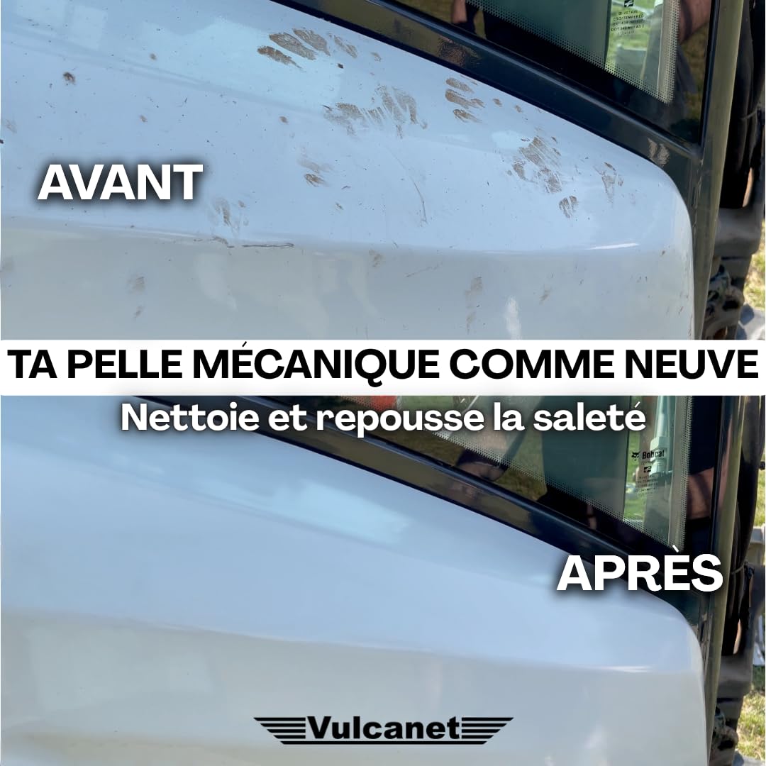 VULCANET – 80 Serviettes Nettoyantes Travaux Public/Agriculture + Microfibre – Nettoyage Cabine/Vitres/Sièges - Formule Brevetée 100% française – Nettoie, Dégraisse, Lubrifie, Protège