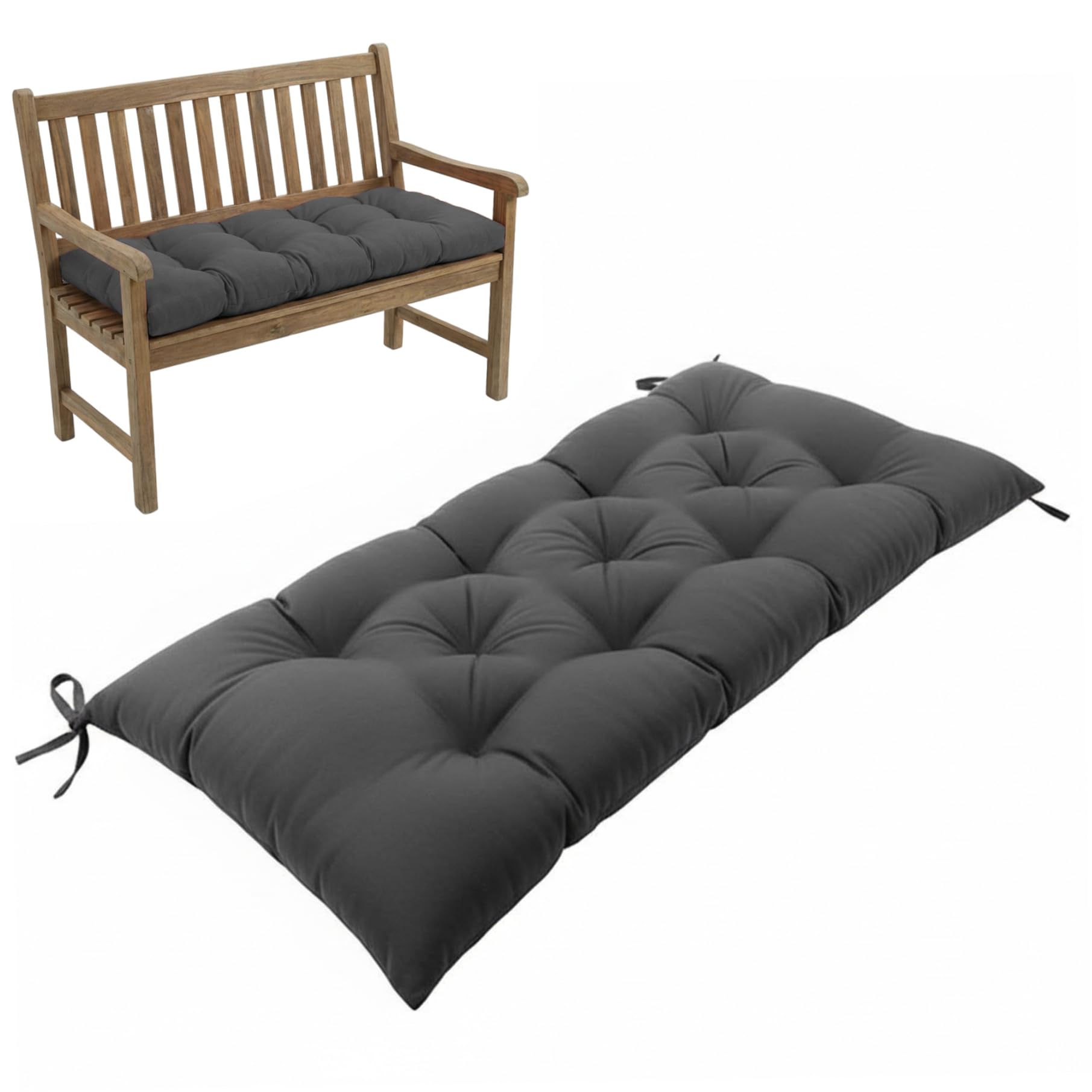 Coussin de banc extérieur en peluche haut de gamme 47x20
