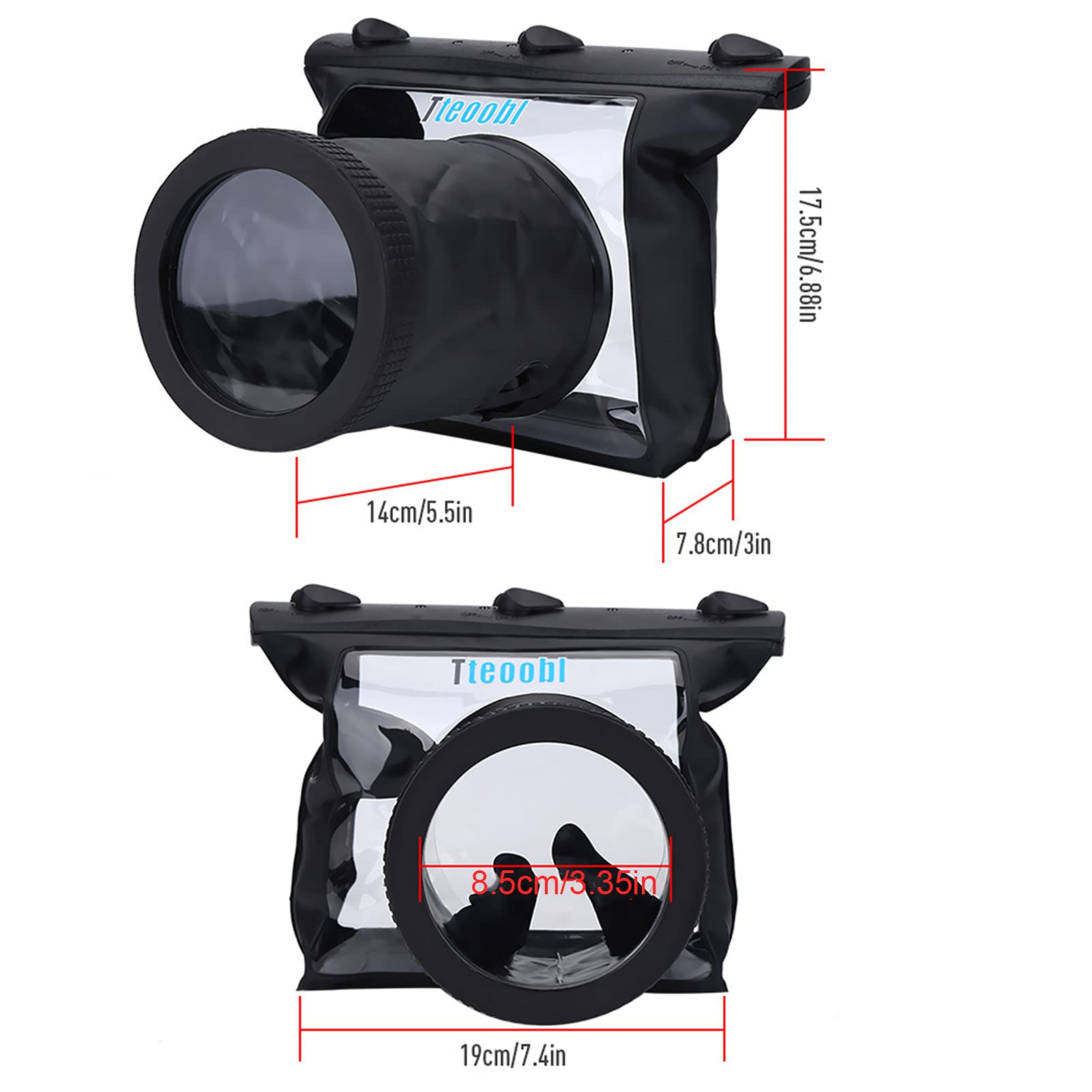 Akozon Custodia Subacquea Impermeabile HD in PVC per Fotocamera SLR DSLR