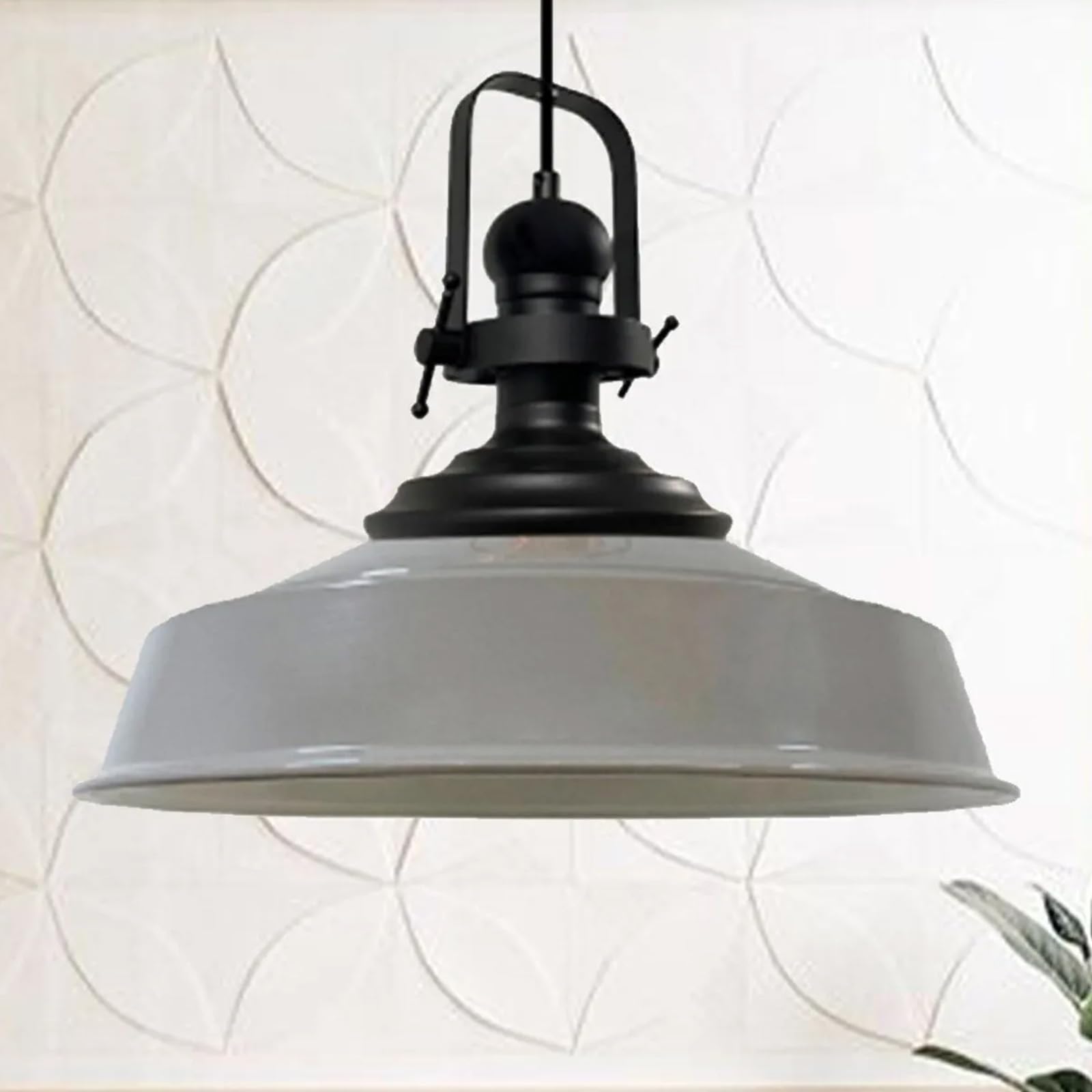 Asletl Hängelampe Industrial Metall Ø40 cm – Grau (E27, 60 W max, dimmbar)