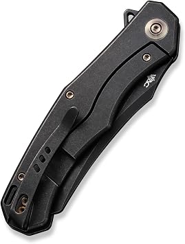 WE Kyle Lamb WE22010G-1 Black Titanium Handle with Diamond Pattern On Presentation Handle
