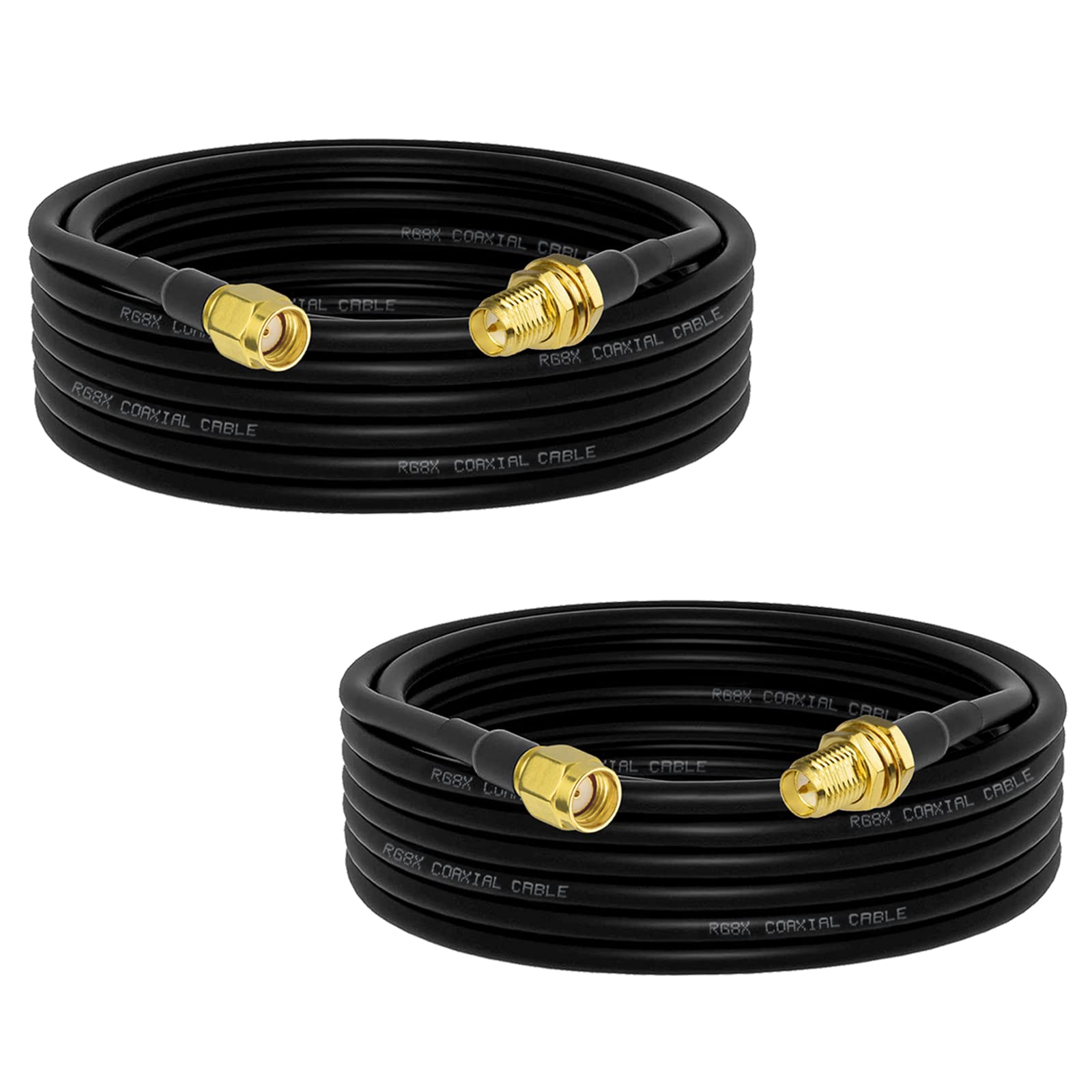 Urcianow Câble Coaxial RG316 15cm Connecteur SMA Mâle à BNC Femelle Cable Extension SMA BNC Mâle à Femelle Extension Câble Antenne Pour Talkie-Walkie Radio Équipement Informatique Mobile (2PCS