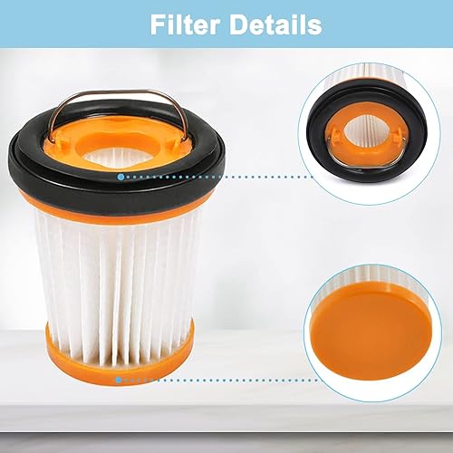 Miniatura 5 de Paquete de 8 filtros de vacío WV201 de repuesto para aspiradora de mano inalámbrica Shark Wandvac ION W1 S87 WV200, WV201, WV205, WV220, paquete de