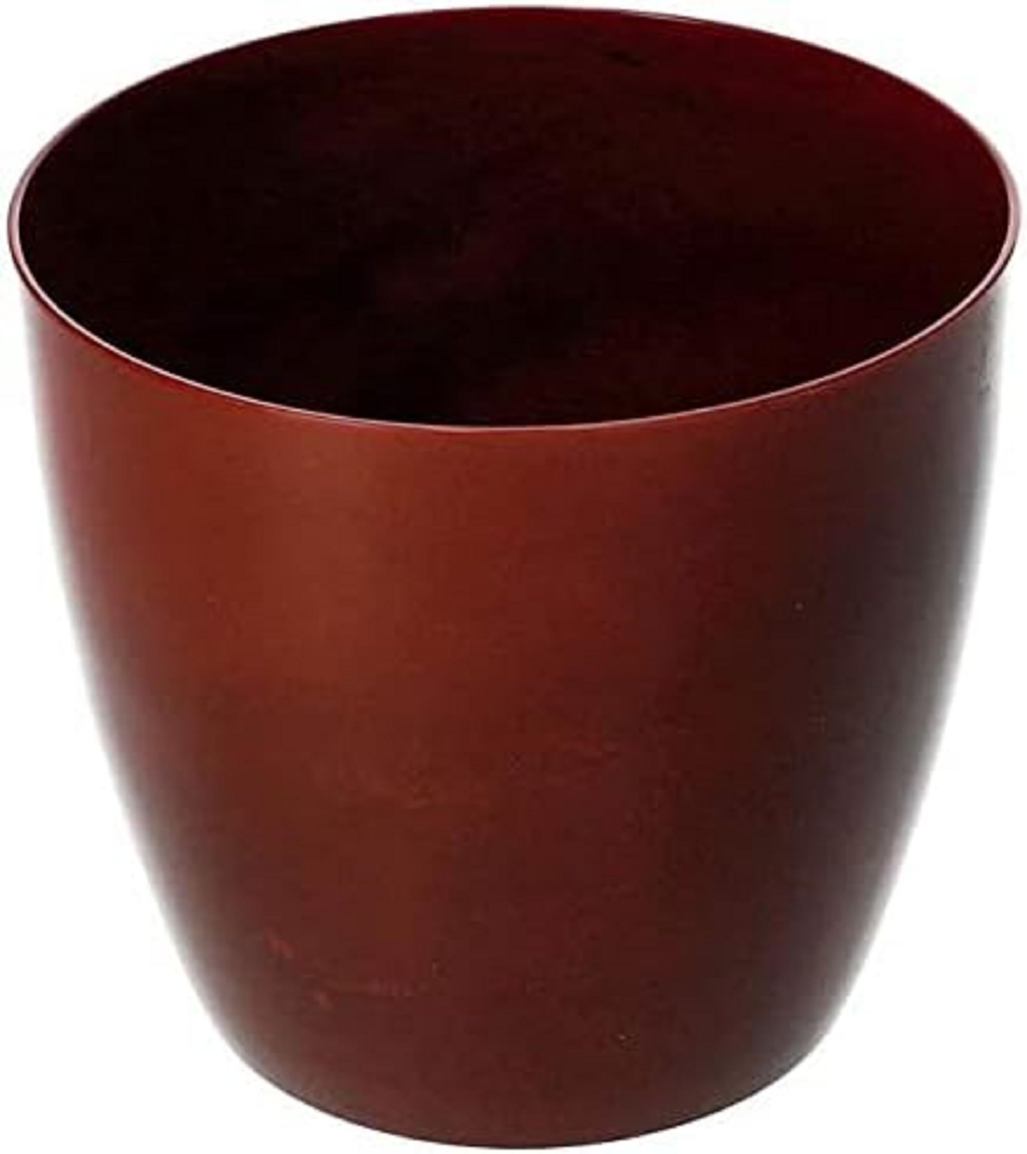 B2C Flower Pots 6 Colours 4 sizes Marble Plastic Plant Pots Planter Deco (18cm, Red Marble)
