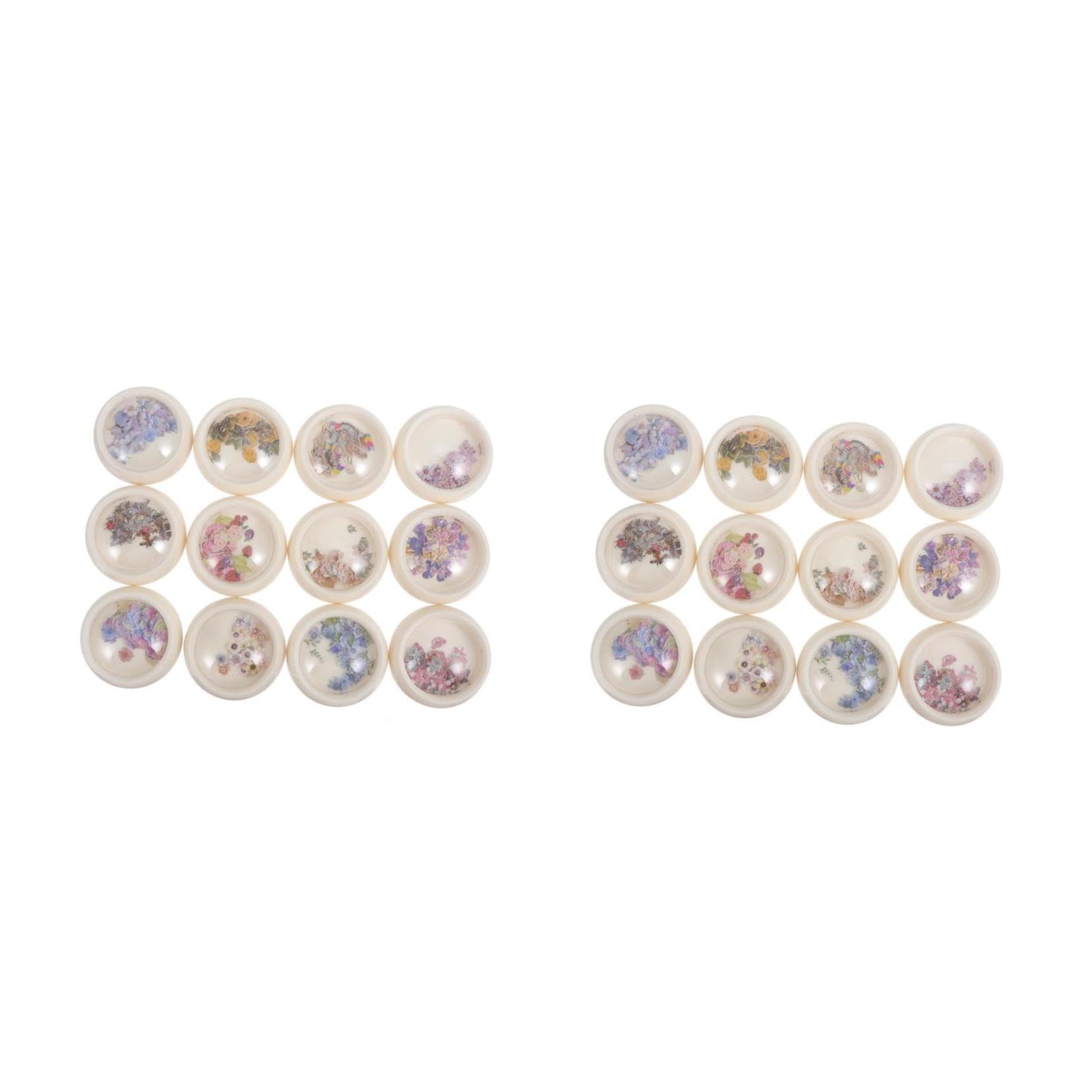 2 Set Adesivi Per Unghie Con Fiori Colorati Decorazioni Per Nail Art Fatte Mano Design Casual Per Unghie Adatti Per Domestico E Salone 12 Scatole*2