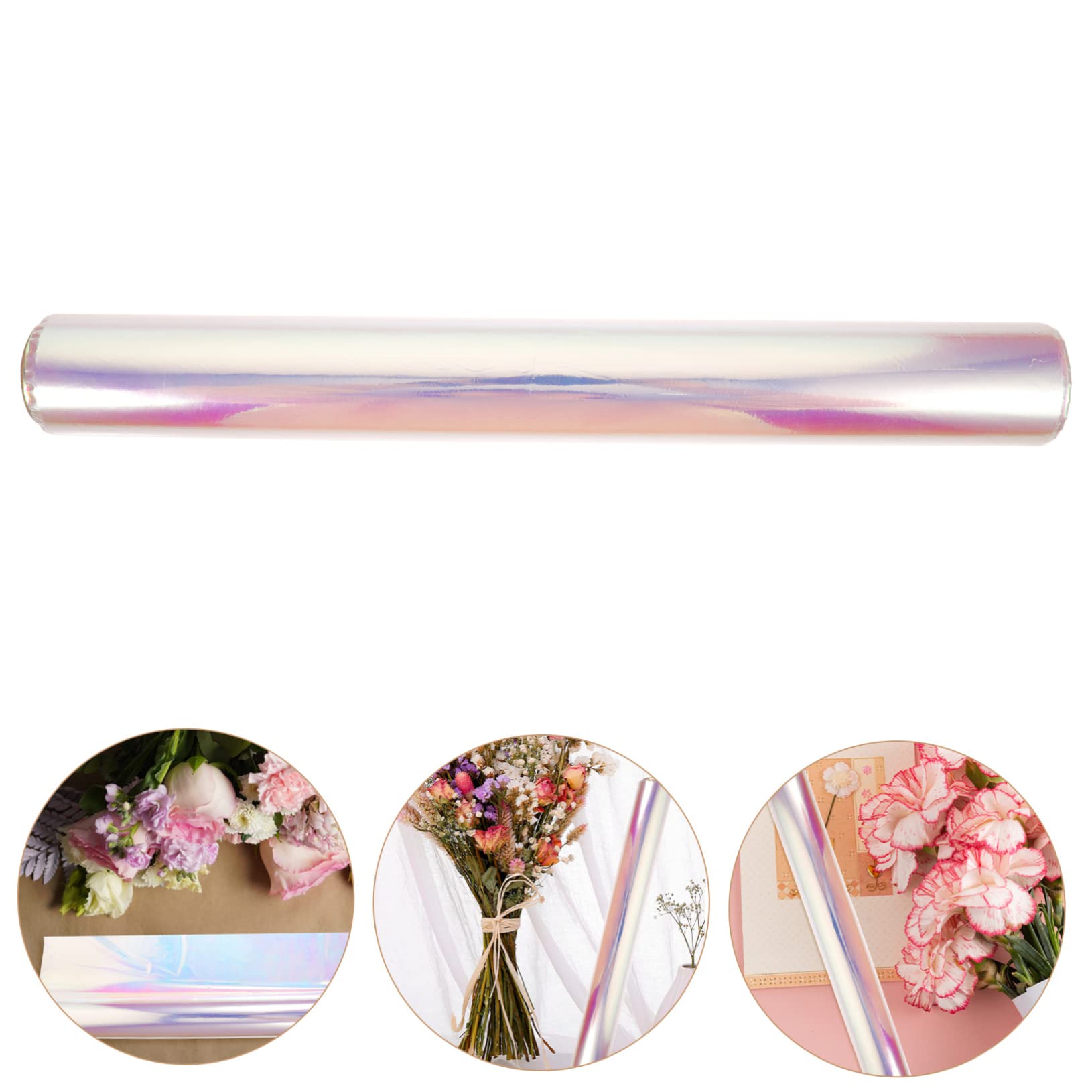 COLLBATH 2 Rollos Papel De De Flores Guirnalda Ramo Brillantina Boda Material De Embalaje Floral Decoraciones Decoración Películas De Embalaje Almacenar Película (s Película