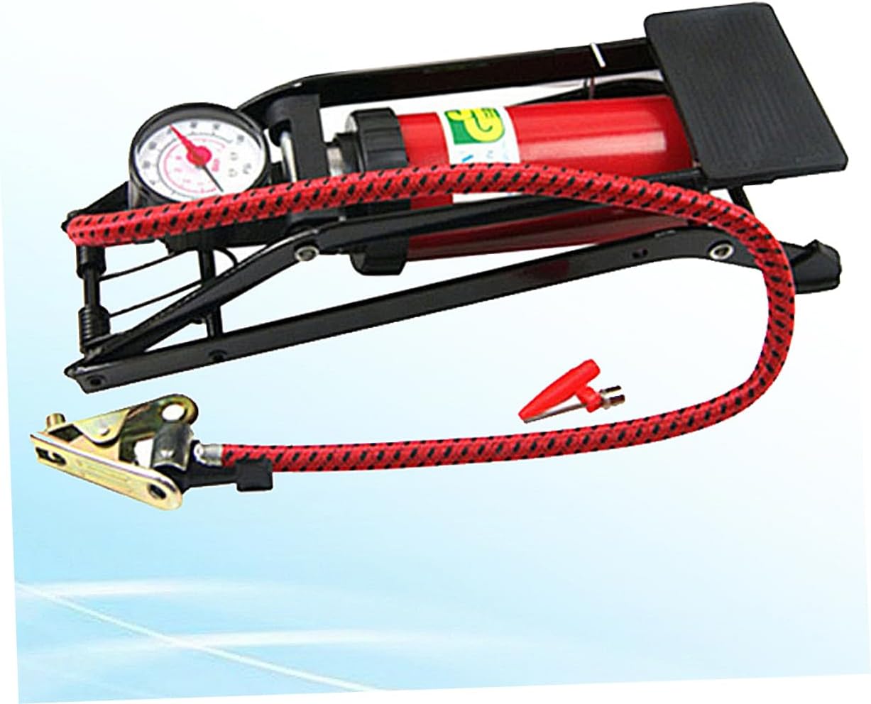 Portable High-Pressure Foot Pump for Cars and Motorcycles Pressure Gauge Multi-Functional Inflator for Tires and Inflatables for Travel and Emergency Use