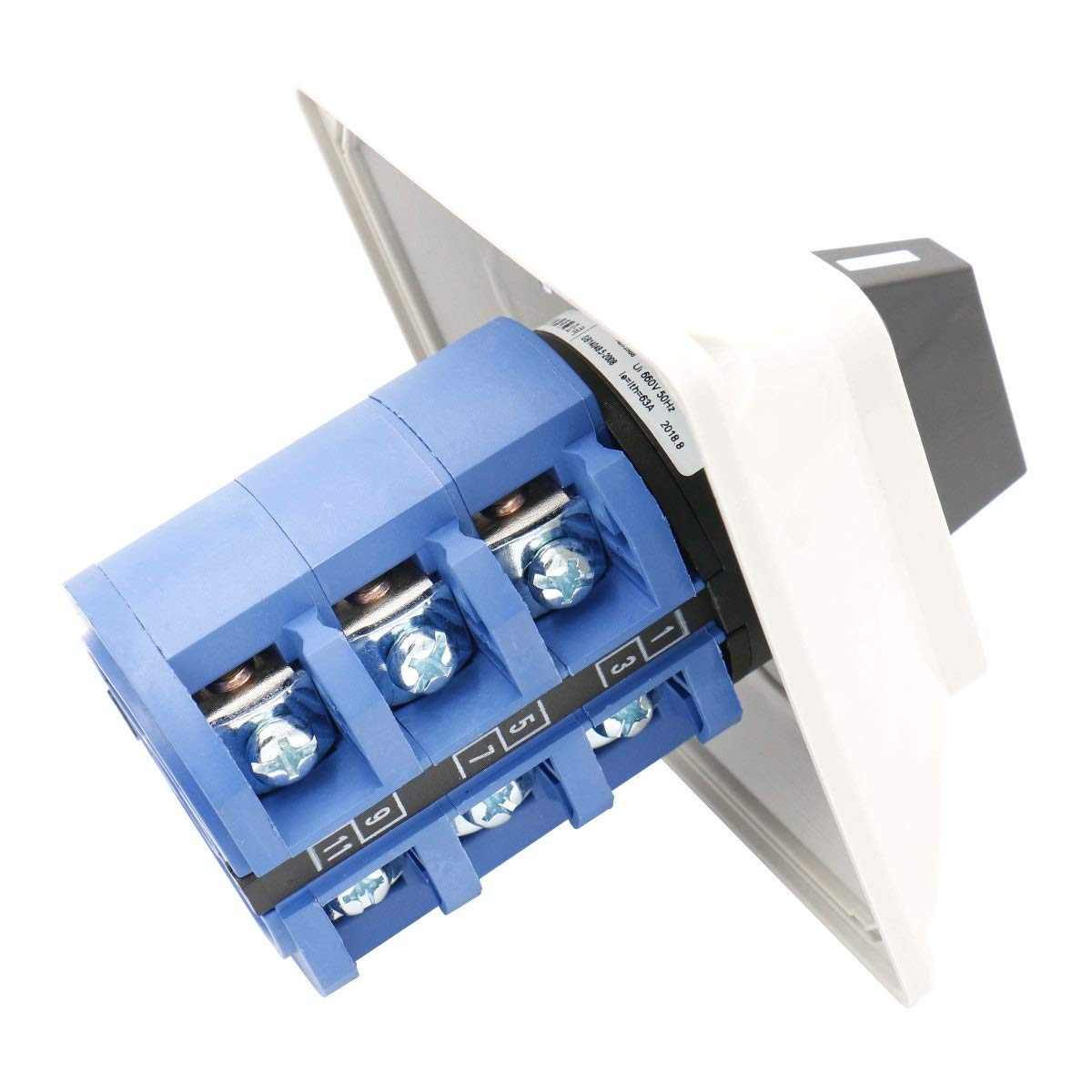 Baomain Universal Rotary Changeover Cam Switch SZW26-63/D303.3D 660V 63A 3 Position 3 Phase with Master Switch Exterior Box LW28-63/4 | Maintained 1-0-2 3-Pole 12-Terminal Rotary Changeover Switch For Motor Control & Generator MTS,heavy-duty,SZW26-63/D303.3D