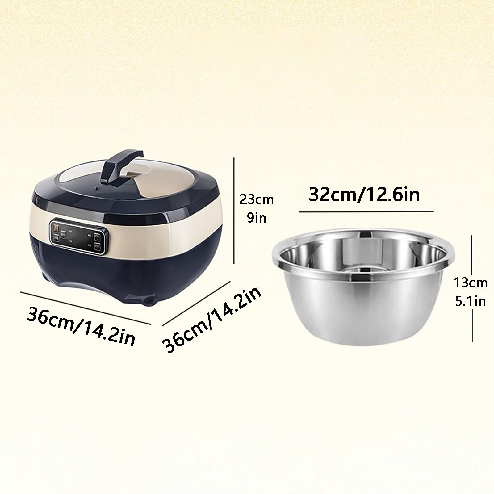 Yogurtiera, Grande capacità da 8 litri, tempi regolabili, facile pulire, for vino di riso fermentato, pasta lievitata e natto(White)