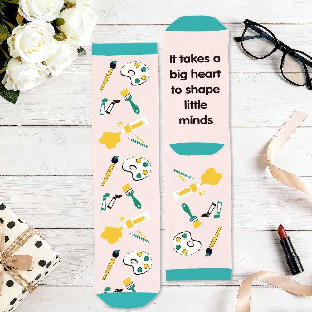 Gifts for Teachers - Art Teacher Christmas Gift,Art Teacher Appreciation Gifts,Teachers Retirement Graduation End of Year Valentines Stocking Stuffers Birthday Summer Present Socks - Image 4