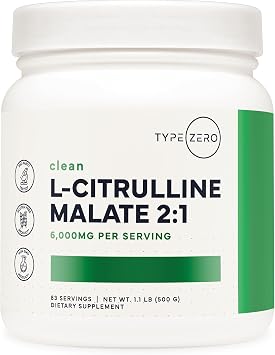 Type Zero Clean L-Citrulline Malate 2:1 Powder Drink Mix (Unflavored) 500g