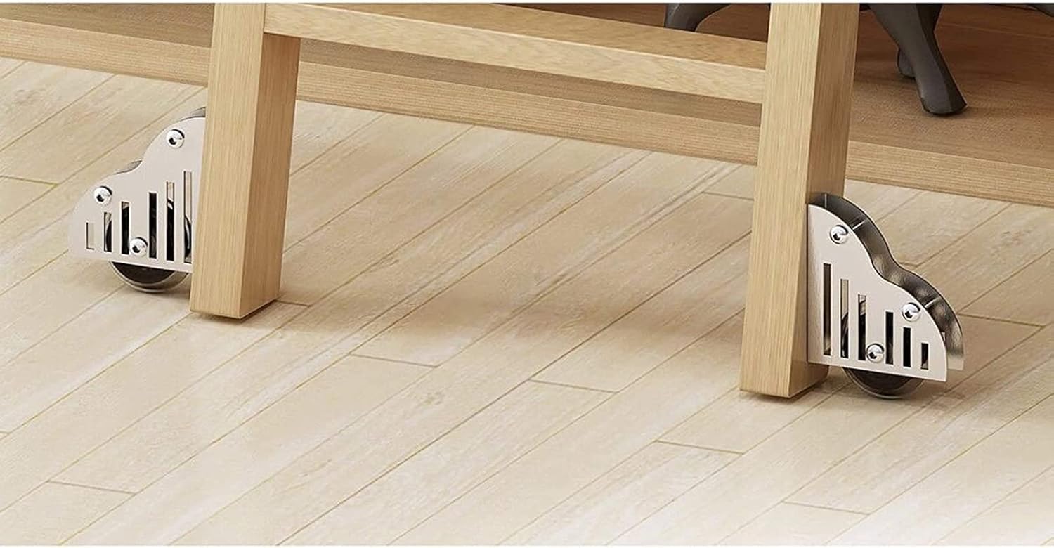 Rolling Library Sliding Ladder Hardware Kit - Sliding Barn Door Track Hardware Accessories, for Home/Indoor/Loft, with Floor Roller Wheels(No Ladder), Stainless Steel Material