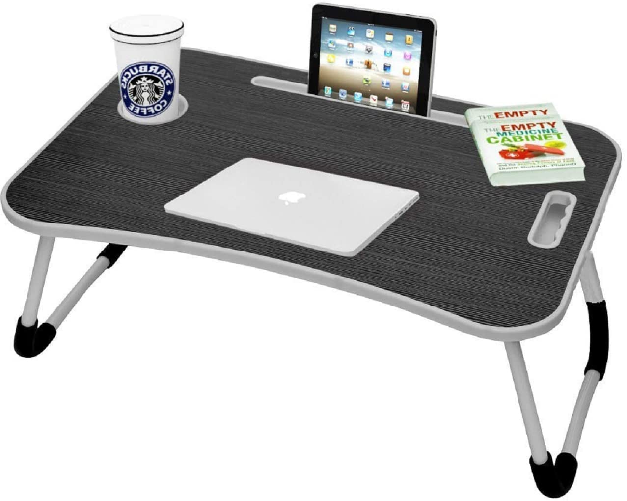 AmazonBasics Multipurpose Foldable Laptop Table with Cup Holder,Tab ...