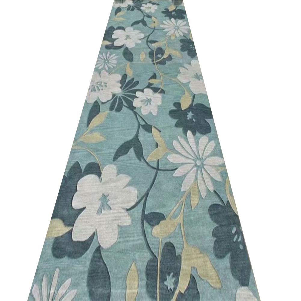 Alfombras de pasillo largo con flores felpudos entrada y moqueta corredor de color A