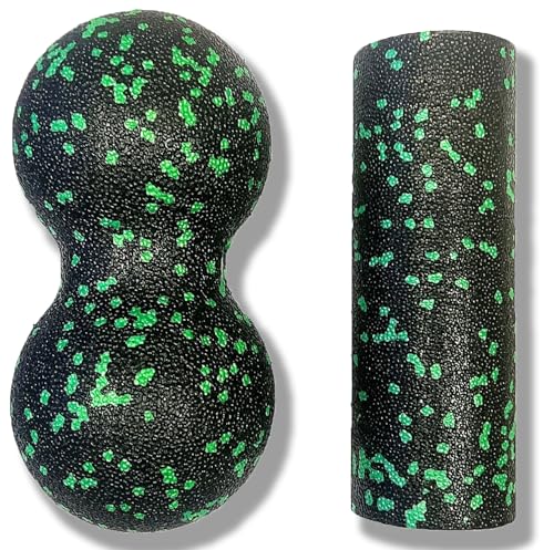 Faszienball und Faszienroller Mini Set, 2-teiliges Kleiner Massageball Set,...