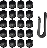 Vista 2 de 20 tapas de tuerca de llanta de 0.67 pulgadas + herramienta de extracción de repuesto para Audi Lug Nut Cap MKV GTI VW Saab Beetle 321601173A