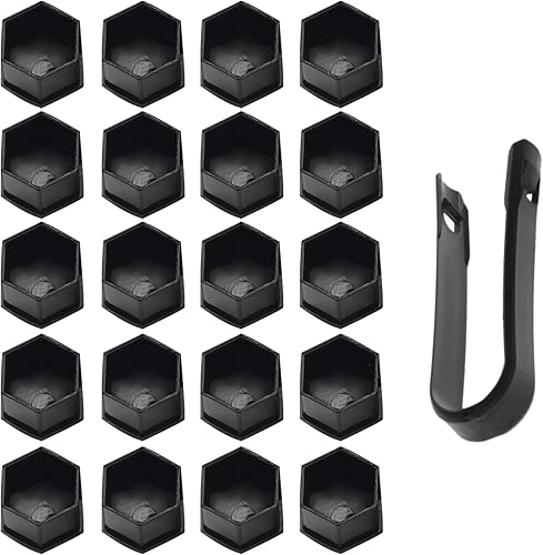 Miniatura 2 de Dkvudho 20 tapas de tuerca de llanta de 0.67 pulgadas + herramienta de extracción de repuesto para Audi Lug Nut Cap MKV GTI VW Saab Beetle