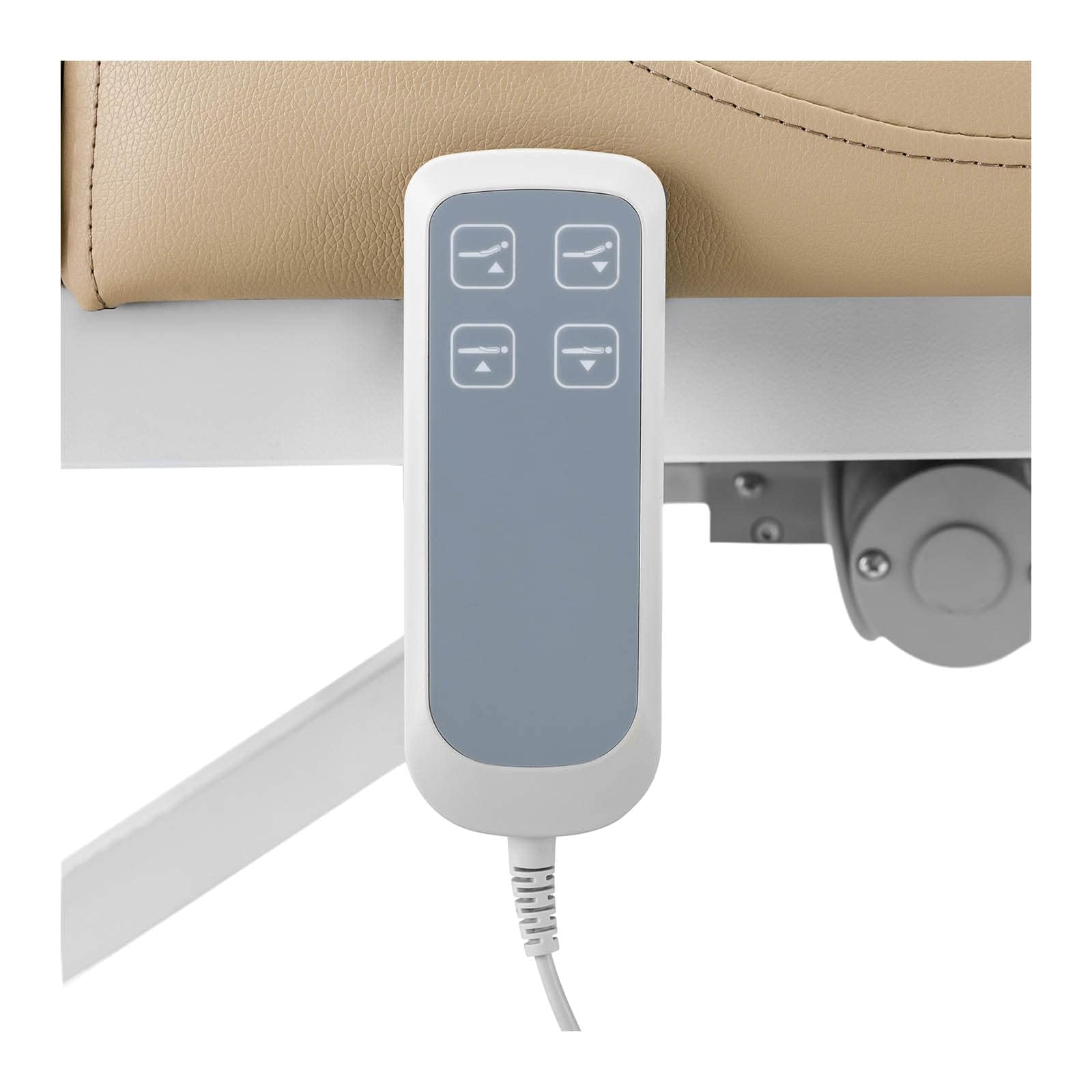 Helloshop26 Massagetisch, 2 Motoren, 150 kg, Dunkelbeige, 14_0007751