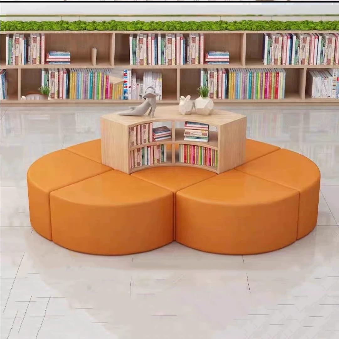 GTHTUHFD Creative Reading Nook Bench With Bookshelf, Modern Lounge Seating For Library, Study Room & Living RoomB