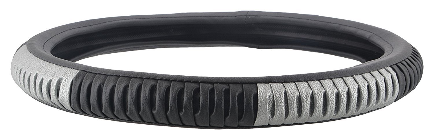 Hi Art EleganceGrip 0313 Black and Silver Car Steering Wheel Cover Compatible with Maruti Suzuki Wagon R (2013-2018)-image-43