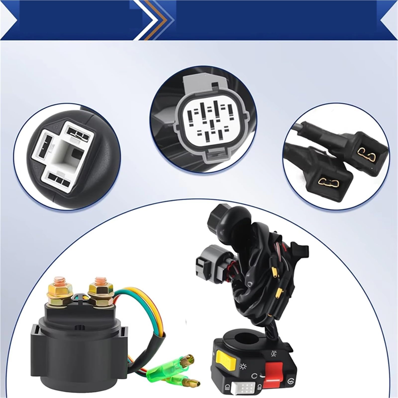 Interruptor Manillar Para TRX300EX Para Sportrax 1993-2006 Reemplazo Del Interruptor Con Relé De Solenoide De Arranque 35850-HM3-000 35020-HM3-A00