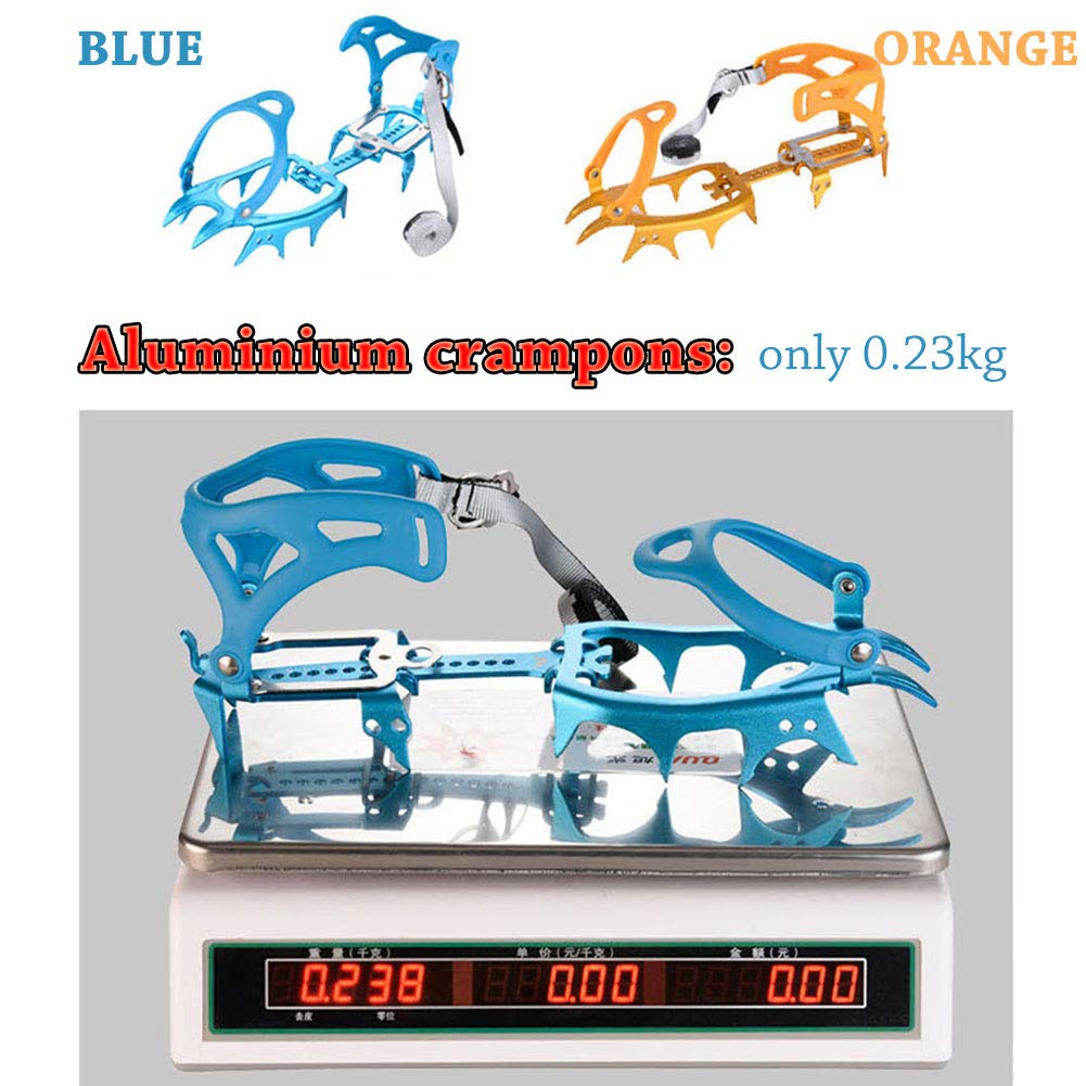 Tentock Outdoor Crampons à Griffes à 14 Dents pour Bottes de Marche - Crampons en Alliage D'aluminium pour Escalade en Montagne