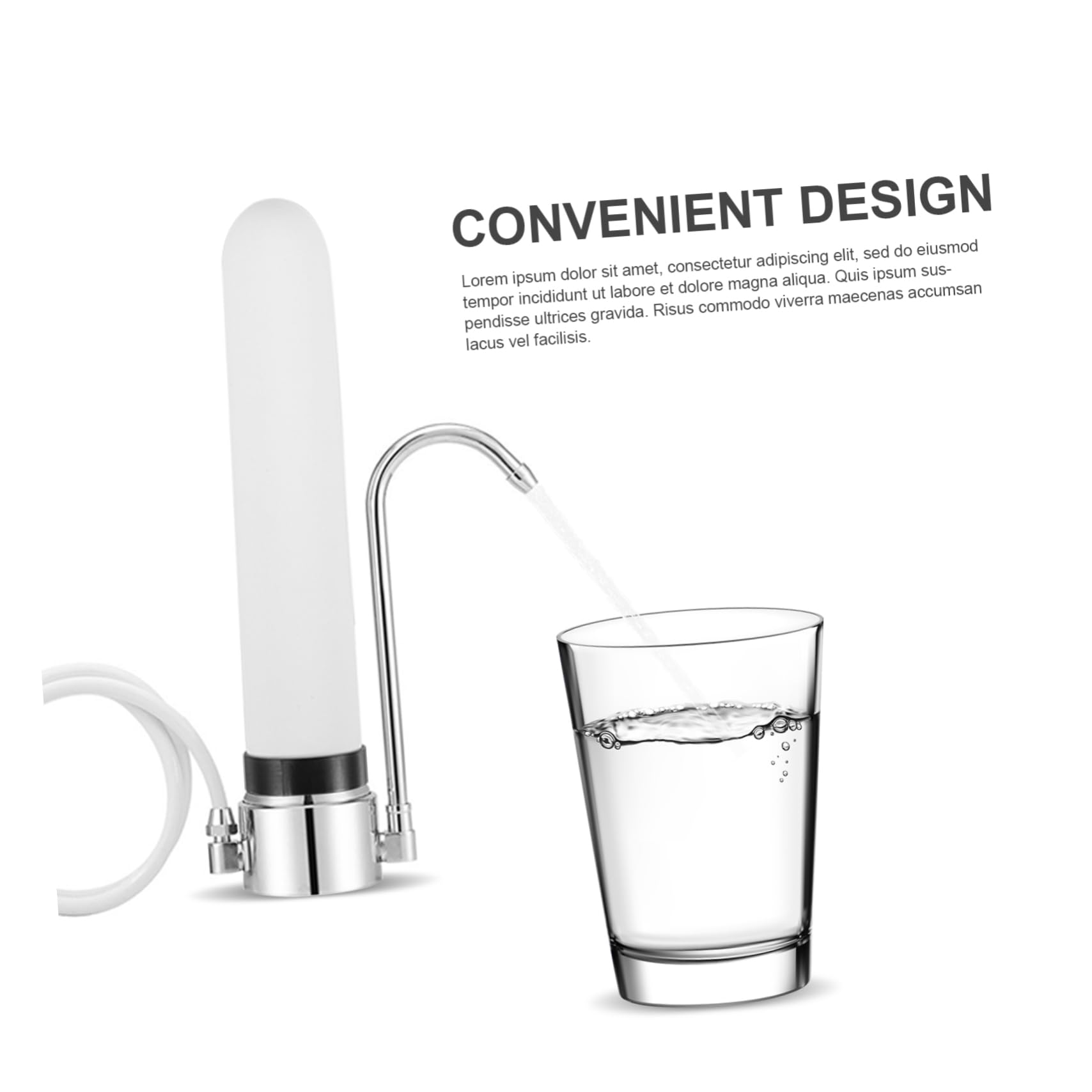 DOITOOL Filtros de Agua de Cerámica Repuesto Sistema de Filtración Práctico para Encimera, Elemento Filtrante de Alta Eficiencia para Agua Potable, 2 Unidades para Uso Doméstico
