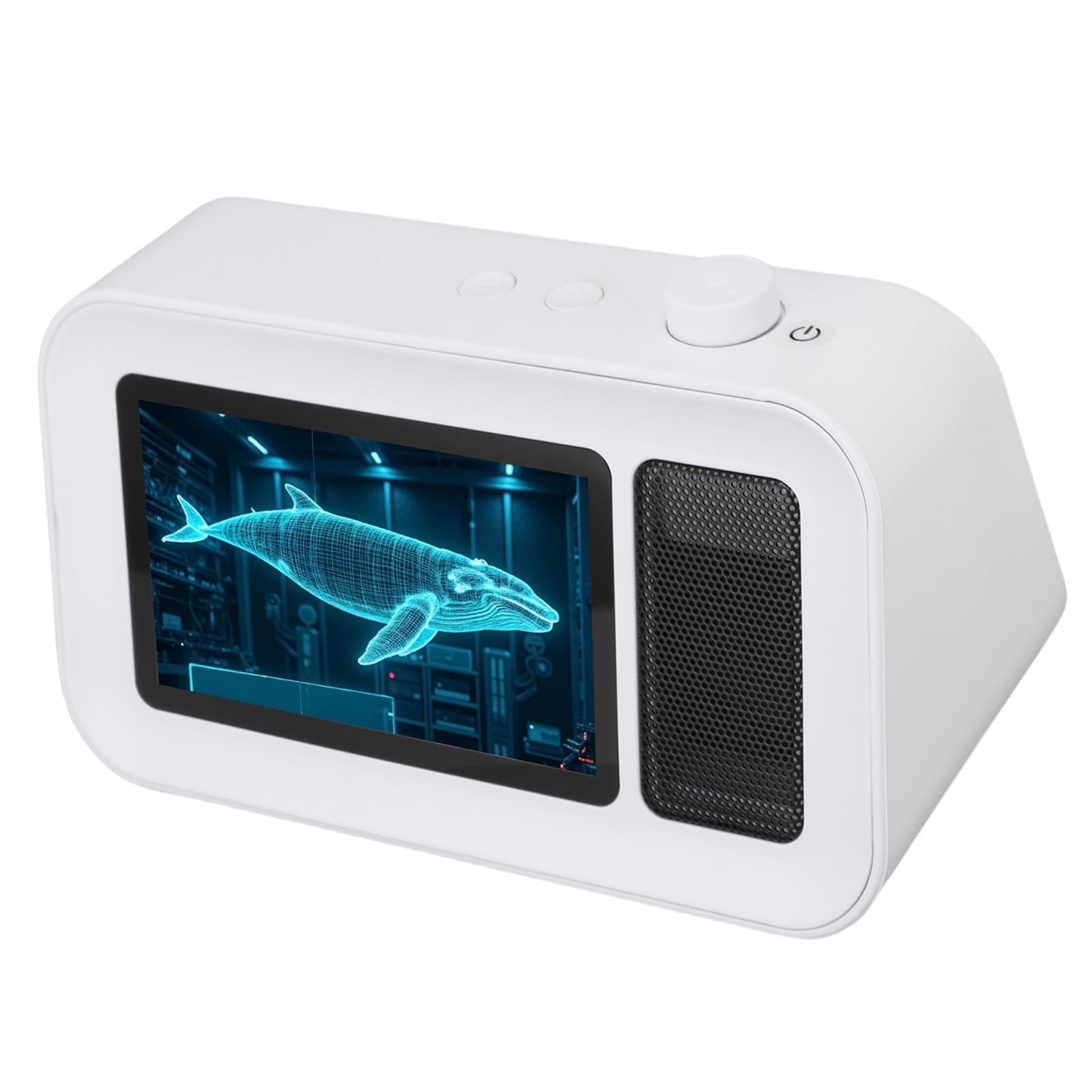 Zunate Lettore Olografico 3D Altoparlante Bluetooth Grafica Straordinaria 1080P per Decorazioni Desktop per Ufficio Domestico ABS 5"