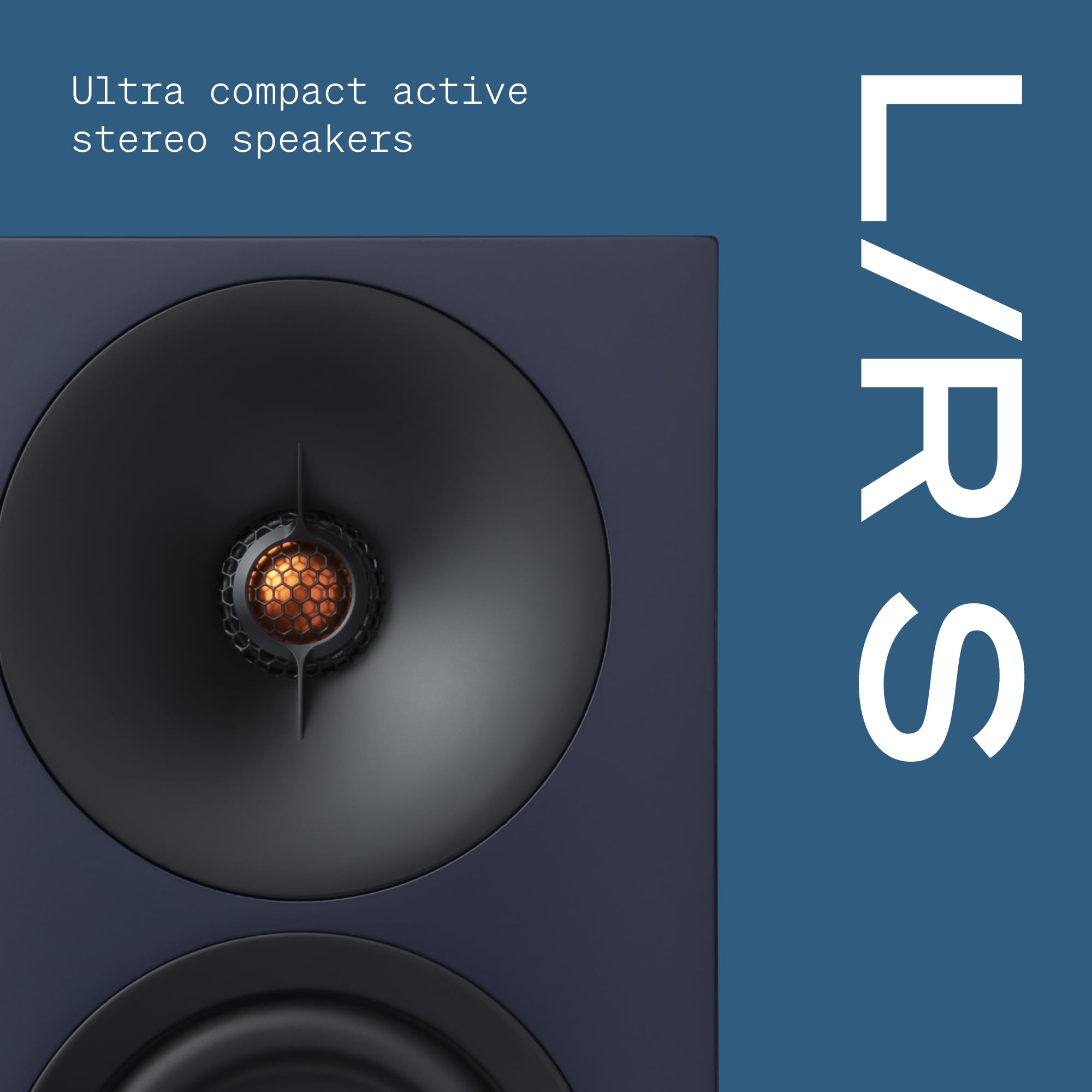 Cambridge Audio L/R S - 100W Diffusori Stereo Attivi Compatti con Bluetooth aptX HD, USB Audio, Ingressi Aux & Ottico, Uscita Subwoofer, Telecomando, Room Positioning, DynamEQ – Blu