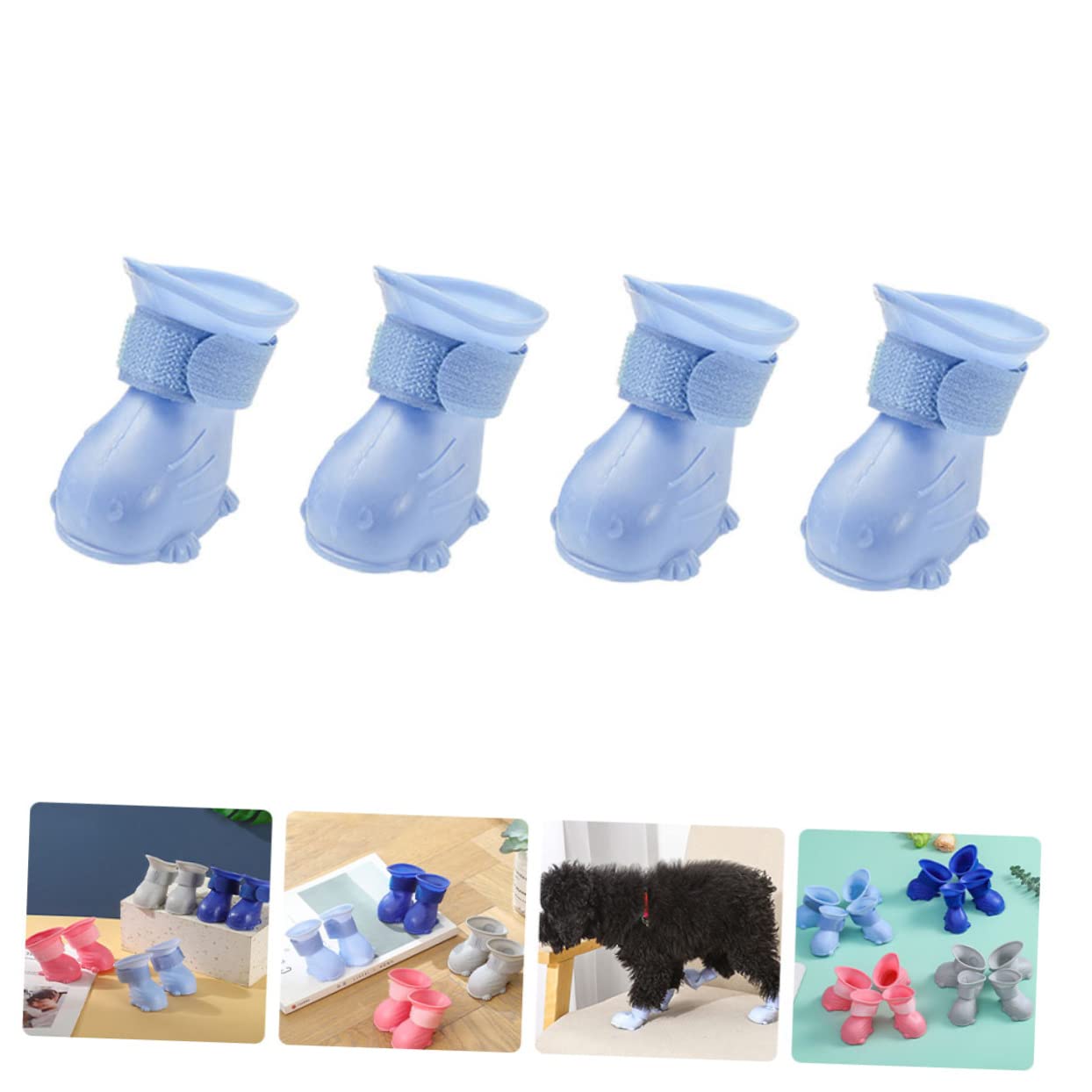 20 Pz Scarpe Impermeabili Stivali da Cucciolo Clima Canino Scarpe Invernali Puppy pupphub Scarpe da Pioggia per Animali Domestici Scarpe da Pioggia per Cuccioli Fare Un Passo Blue
