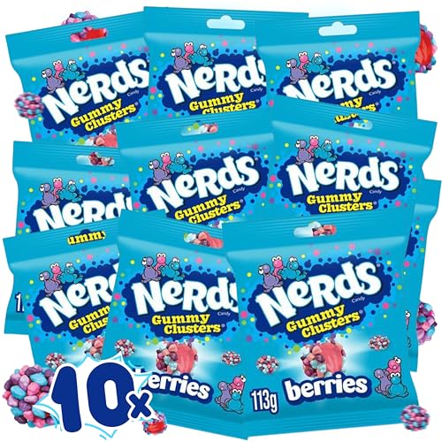 Gummy Clusters 113 g XXL Very Berry Berries Pack – Caramelo americano, original de Estados Unidos, único y delicioso, descuento por cantidad, ideal para ahorrar (10 paquetes)