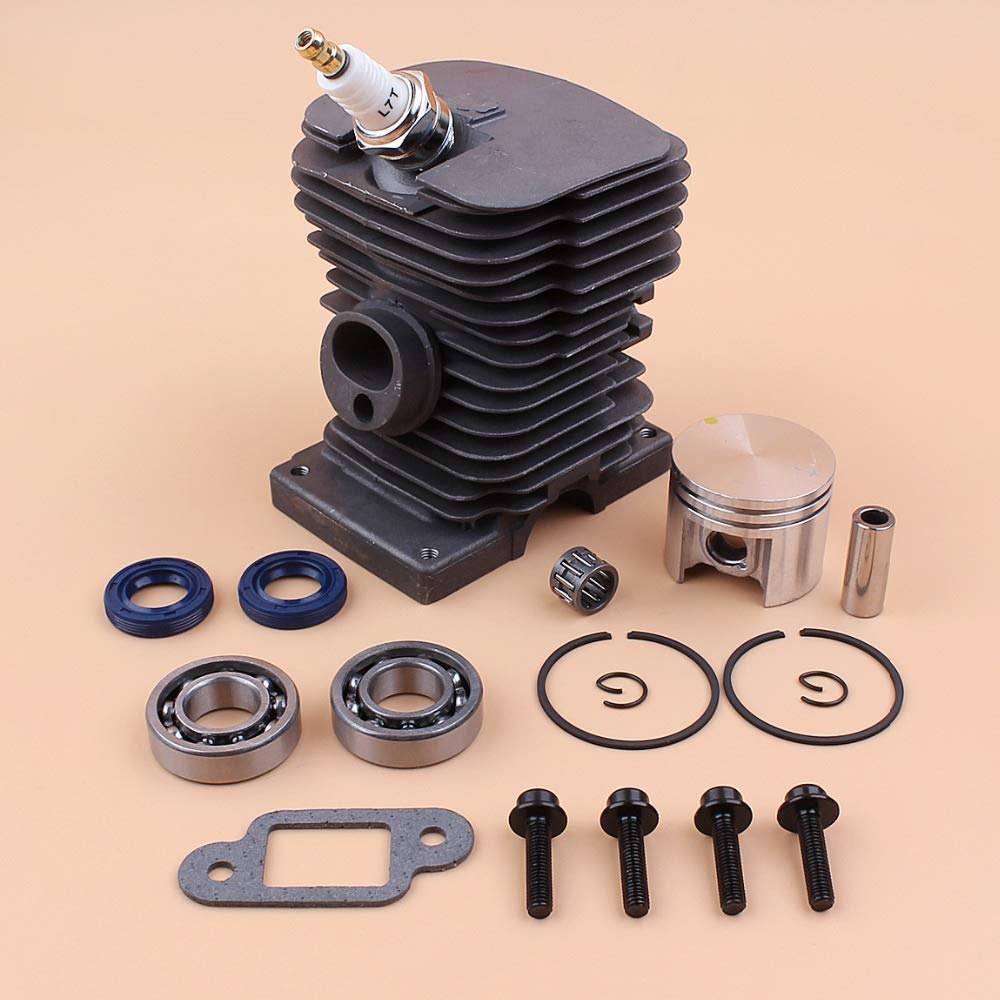 Tiempo Beixi Motor de pistón y Cilindro del cojinete del cigüeñal del Sello de Aceite Kit Compatible con STIHL MS180 MS 018 Piezas de motosierras 180 Gas 38MM