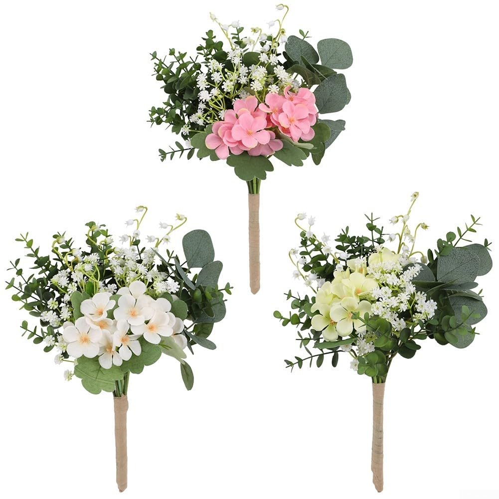 Künstliche Blumenstrauß Seide 40x25cm Realistisch(White)