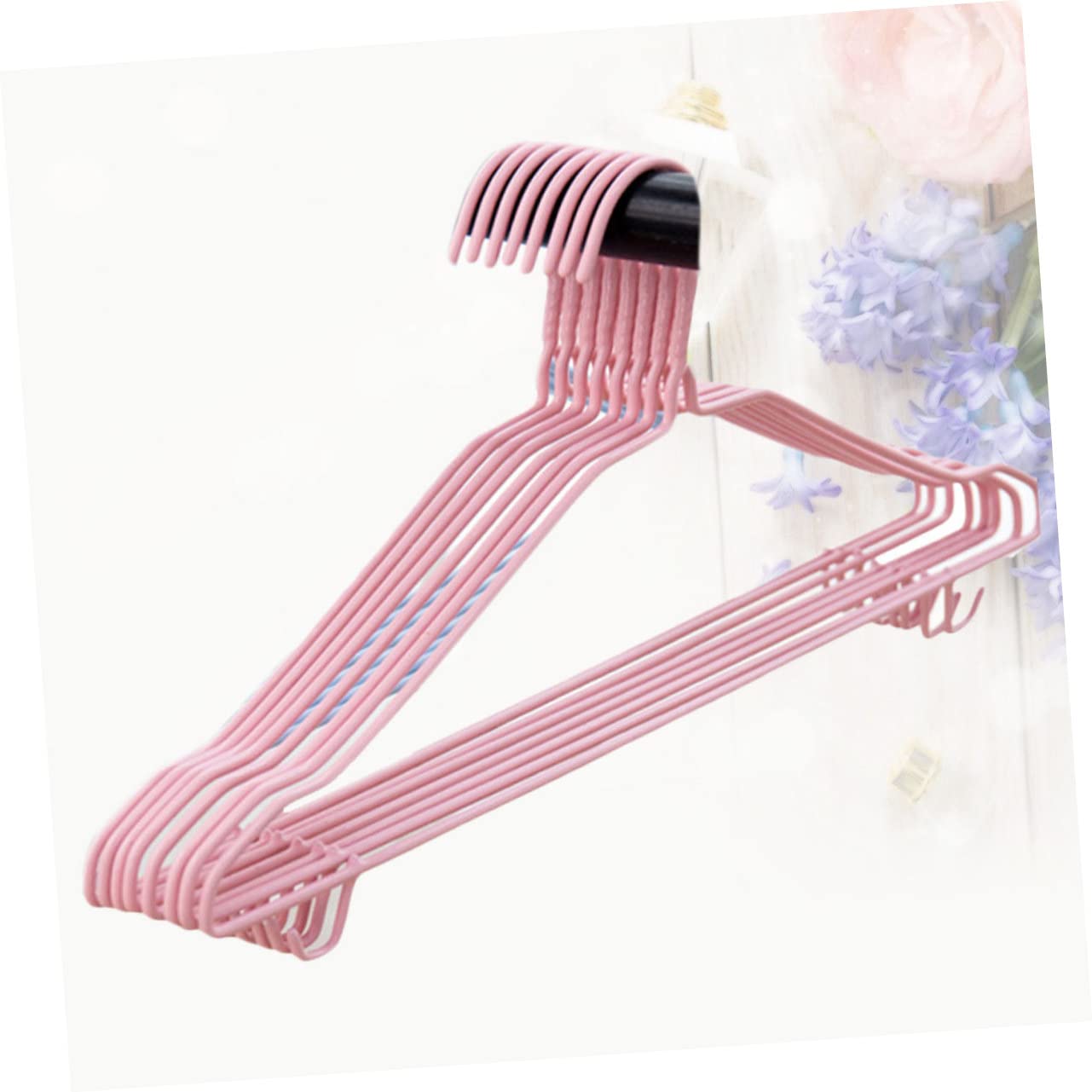 MUCKLILY 10PCS Portable Dual Use Laundry Rack Versatile Coat Hanger for Home Wardrobe Smooth Surface for Towel Clothes Quilt Drying Random Color Sturdy Random Color